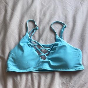 Blue bikini top
